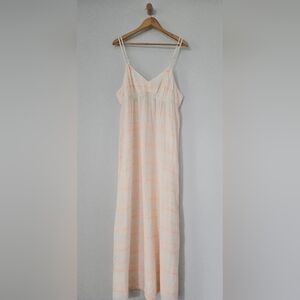 J. Crew Linen Stripe Maxi Dress Xl NWT